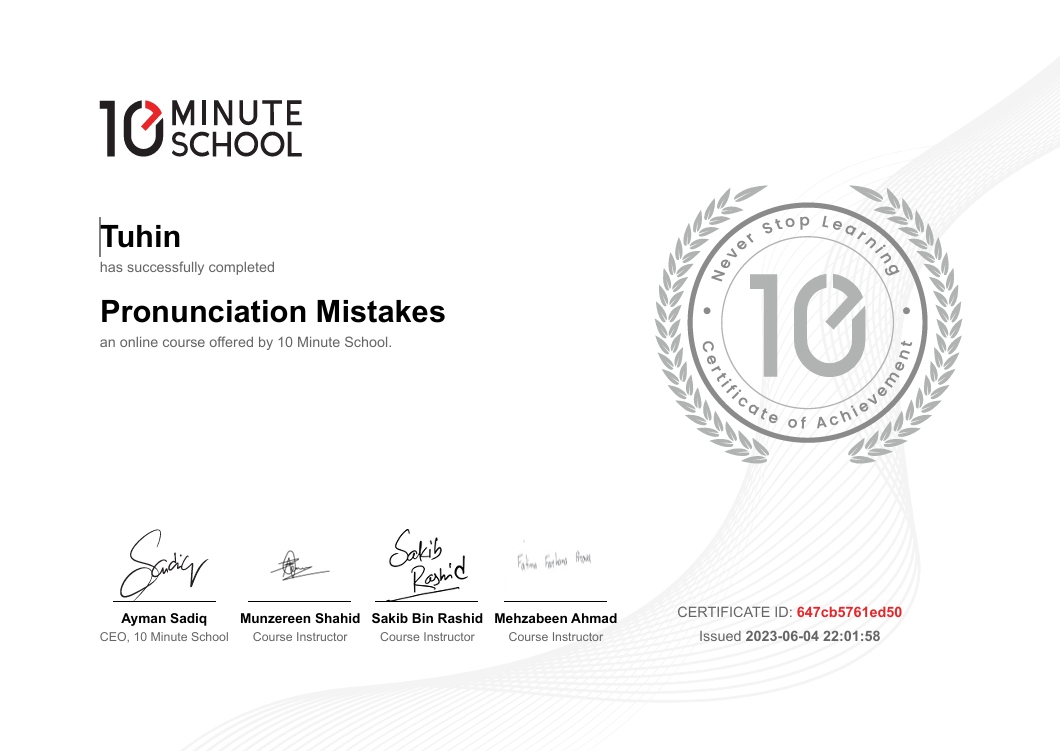 Pronunciation Mistakes